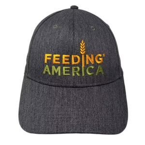 Cap America Snapback Gray Orange One Size Feeding America Embroidered Logo Hat